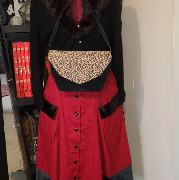 Vtg. Pinup Imported Lepoard Print Purse - Picture 3 of 7